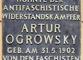 Ansicht Gedenktafel Artur Ogrowsky - 1950