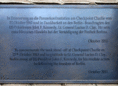 Ansicht Gedenktafel Panzerkonfrontation am Checkpoint Charlie … - 27.10.1961