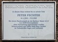 Ansicht Gedenktafel Peter Fechter