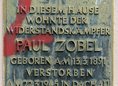 Ansicht Gedenktafel Paul Zobel