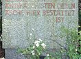 Ansicht Gedenktafel Opfer des KZ Sachsenhausen