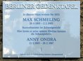 Ansicht Gedenktafel Max Schmeling und Anny Ondra - 2010
