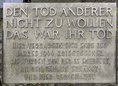 Ansicht Gedenktafel Ermordete Kriegsgegner