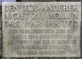 Ansicht Gedenktafel Ermordete Kriegsgegner