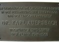 Ansicht Gedenktafel Karl Auersbach