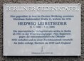 Ansicht Gedenktafel Hedwig Leibetseder - 2016