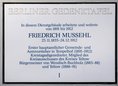 Ansicht Gedenktafel Friedrich Mussehl - 1989