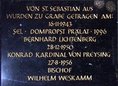 Ansicht Gedenktafel St. Sebastian-Kirche