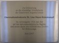 Ansicht Gedenktafel Lina Mayer-Kulenkampff - 2007