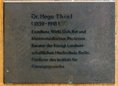 Ansicht Gedenktafel Hugo Thiel