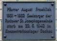 Ansicht Gedenktafel August Froehlich