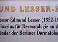 Ansicht Gedenktafel Edmund Lesser