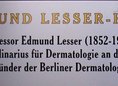 Ansicht Gedenktafel Edmund Lesser