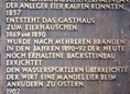 Ansicht Gedenktafel Altes Eierhäuschen