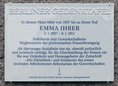 Ansicht Gedenktafel Emma Ihrer - 2016