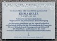 Ansicht Gedenktafel Emma Ihrer - 2016