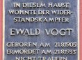 Ansicht Gedenktafel Ewald Vogt - 1958