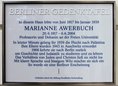 Ansicht Gedenktafel Marianne Awerbuch - 2011