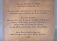 Ansicht Gedenktafel Anton-Saefkow-Platz - 1987