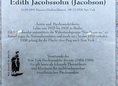 Ansicht Gedenktafel Edith Jabobssohn (Jacobson) - 2005