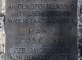 Ansicht Gedenktafel Johannes "Hans" Zoschke