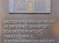 Ansicht Gedenktafel Synagoge des Religionsvereins Westen - 1992