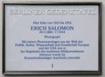 Ansicht Gedenktafel Erich Salomon - 2001