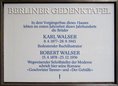 Ansicht Gedenktafel Robert und Karl Walser