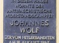 Ansicht Gedenktafel Johannes Wolf - 1950