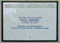 Ansicht Gedenktafel Will Meisel