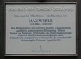 Ansicht Gedenktafel Max Weber - 2020