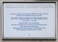 Ansicht Gedenktafel Otto Heinrich Warburg