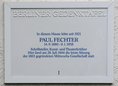 Ansicht Gedenktafel Paul Otto Heinrich Fechter