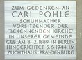Ansicht Gedenktafel Carl Pohle