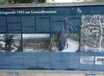 Ansicht Gedenktafel Kriegsende 1945 am Gesundbrunnen