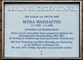 Ansicht Gedenktafel Myra Warhaftig - 2011