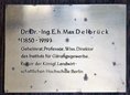 Ansicht Gedenktafel Max Delbrück