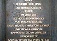 Ansicht Gedenktafel Beisheim-Center - 2003