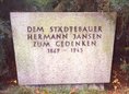 Ansicht Gedenktafel Hermann Jansen