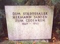 Ansicht Gedenktafel Hermann Jansen