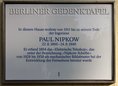 Ansicht Gedenktafel Paul Nipkow