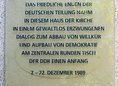 Ansicht Gedenktafel Zentraler Runder Tisch der DDR