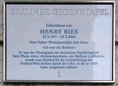 Ansicht Gedenktafel Henry Ries - 2008