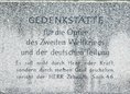 Ansicht Gedenktafel Opfer des Zweiten Welkriegs und der …
