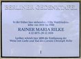 Ansicht Gedenktafel Rainer Maria Rilke