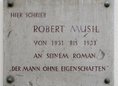 Ansicht Gedenktafel Robert Musil
