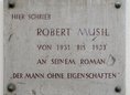 Ansicht Gedenktafel Robert Musil