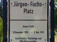 Ansicht Gedenktafel Jürgen Fuchs