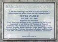 Ansicht Gedenktafel Peter Zadek - 2019