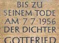 Ansicht Gedenktafel Gottfried Benn